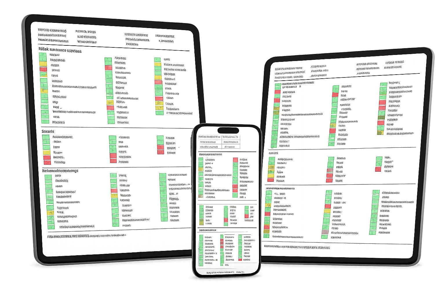 Tablet com resultado do exame de hipersensibilidade alimentar